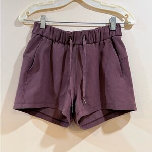🔥Lululemon Drawstring High-Rise Shorts - Plum Size 4 🔥